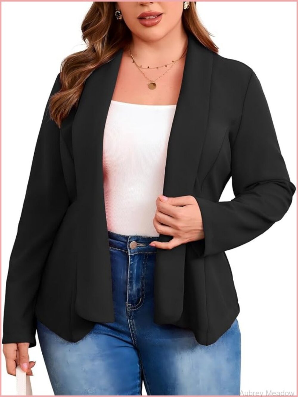 Plus Size Peplum Blazer Work Business Casual Dressy Jacket